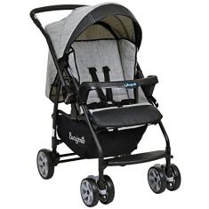 Carrinho de Bebe Reversivel Burigotto Rio K Mesclado Cinza