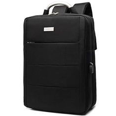 Mochila para laptop Bolsa para computador Mochila de carregamento USB de grande capacidade, tecido Oxford, resistente a rasgos à prova d'água