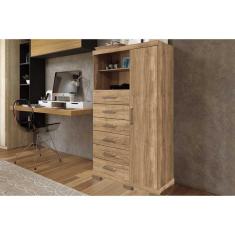 Cômoda Juvenil Marabá 1.6 C- 1 Porta 2 Nichos E 6 Gavetas C- Pés Atacama - Santos Andirá