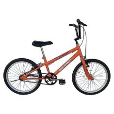 Bicicleta Aro 20 Masculina Infantil Cross Freestyle Rebaixada Laranja