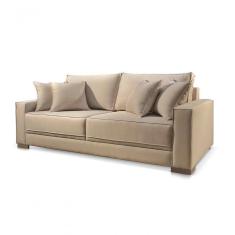 Sofá 3 Lugares Fixo Living Hotello Linho Bege Medio 2m