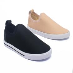 Kit 2 Pares Tênis Infantil Escolar Calce Facil Leve Confortável Macio FAIXETA-Feminino