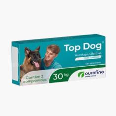 Vermifugo Ouro Fino Top Dog para Cães de até 30kg - 2 Comprimidos