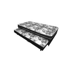 Cama Box Solteiro Conjugada Mola Com Auxiliar Suede - GENKI KENKO, PRE