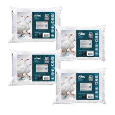 Kit com 4 Travesseiros Enchimento de Plumas Sinteticas - Fibrasca
