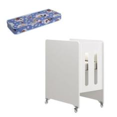 Berço Americano Evolution 4 em 1 Branco Acetinado com Colchão Mini - R