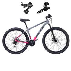 Bicicleta Aro 29 GTI Roma Quadro Alumínio 6061 24 Velocidades MTB Câmb