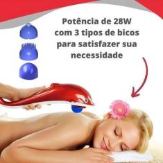 Massageador elétrico de golfinhos, massagem nas costas, , rolo, massag
