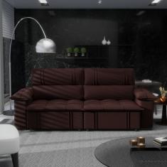 Sofá Retrátil E Reclinável 2 Lugares 250cm Zurique Montreal Marrom Café