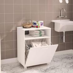 Balcão Multiuso Politorno Palma 1 Gaveta Basculante E Nicho Branco