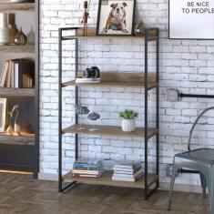 Estante Multiuso 146Cmx80Cm Com 4 Prateleiras Kuadra Compace Lamina Mel