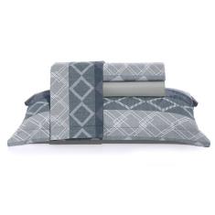 Jogo De Cama Solteiro 250 Fios Toque De Algodão