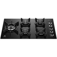 Cooktop 5 Bocas a Gás Electrolux Mesa Vidro Expert ChamaPrecisa e Grad