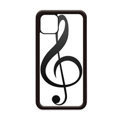 Capa preta Music aguda branca para iPhone 11 Pro Max para Apple Mobile Case Shell