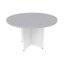 Mesa de Jantar Redonda Anne Bramov Móveis Branco/cinza Cristal