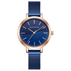 Relógio Luxo Casual MINIFOCUS MF 0261 À Prova D' Água Feminino (Azul)