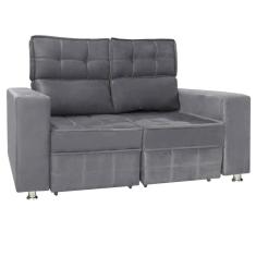 Sofá Retrátil e Reclinável 2 Lugares Londres 1.60cm C/Molas - Suede