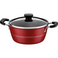 Caçarola Tramontina Sicília em Alumínio com Revestimento Interno e Externo em Antiaderente Starflon Excellent Vermelho 24 cm 4,3 L