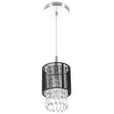 Pendente De Cupula Redondo Clearfio Cristal Acr lico Preto
