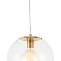 Pendente Redondo Esfera 35cm Dourado 1 L mpada Madelustre