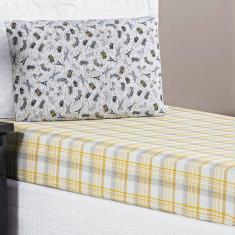 Jogo de Lençol Solteiro Joy Malha 100% Algodão Estampado 2 Peças - Adventure