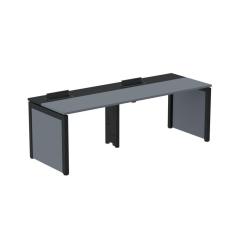 Mesa de Plataforma Simples para 2 Pessoas Corporativa 150x792/2p Pscpp150/792/2p Grafito/Preto