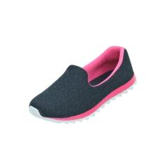 Tenis Feminino Donna Santa Calce Fácil Slip On 61.002, Preto, Pink, 35