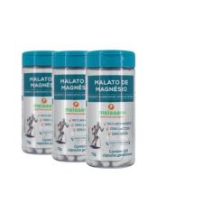 Kit 3 X Malato De Magnésio 500mg Meissen 120 Cápsulas Cada