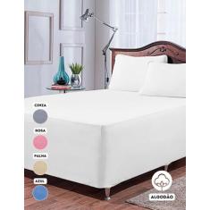 Lencol de cama casal 3 pcs Box Conjugado Dispensa Saia Box Algodão 180
