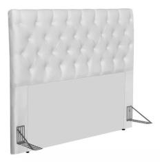 Cabeceira Sonho Paris Queen 1,60m Em material sintético Branco - Sonho
