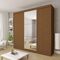 Guarda Roupa Casal Premium Evidence 205,9cm com Espelho 3 Portas 4 Gav