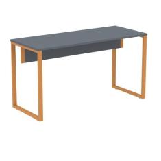 Mesa Escritório P25 TUB Pandin 120 cm (larg) Tampo MDP Grafito Pé Aço 