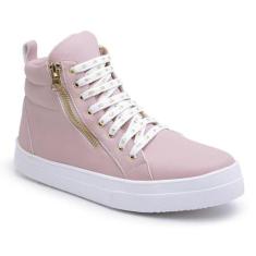 Tênis Sneaker Feminino Cano Médio Zíper Conforto Estilo - Fierre, Rosa