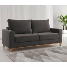 Sofá 3 Lugares Veludo 180cm Vicente Viero Móveis