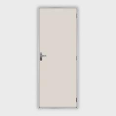 Kit Porta de Madeira Lisa 215x85cm com Batente de Aço 06cm Açomad mgm