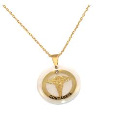 Colar Cordão Contabilidade Contábil Folheado Ouro 18k