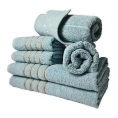 Jogo De Toalhas 2 Banho 2 Rosto 2 Piso - 6 Pçs Montreal 100% Algodão -