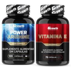 Arginina Pura 120 Caps + Vitamina E 75 Caps Growth