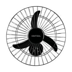 Ventilador de Parede Preto 50cm New 130W Ventisol 127V, 110V