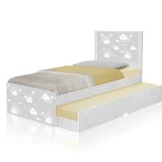 Bicama Nuvem Cinza Menino E Menina Com Auxiliar