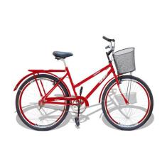 Bicicleta Aro 26 Wendy Modelo Poti  Com Cesta Vermelha