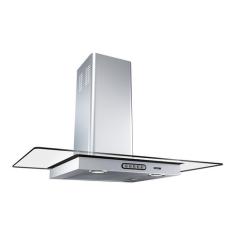 Coifa De Parede 80cm Vidro Reto Duto Slim Fogatti Inox CVC Slim