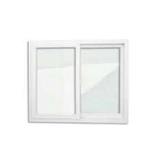 Janela de PVC 120x120cm 2 Folhas com Vidro Liso ITEC Brimak Branco
