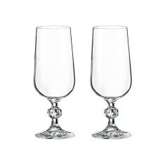 Jogo com 2 Taças de Cristal Para Champanhe 180 ml Bohemia