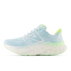 New Balance Fresh Foam X More V4 Tênis de corrida feminino, Azul/Verde Aura/Branco, 40