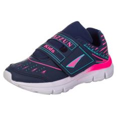 Tênis Infantil Feminino Escola Lazer - AS121 - Azzun, Azul marinho, Pi