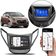 Kit Multimídia Carplay Hb20 2012-2019 7 Pol MP5 Touch-screen + Moldura