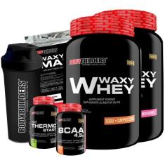 KIT 2x Waxy Whey 900g + BCAA 100g Tangerina + Thermo Start Powder 120g
