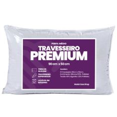 Travesseiro King 90cm x 50cm Percal 180 Fios Algodão Fibra de Silicone