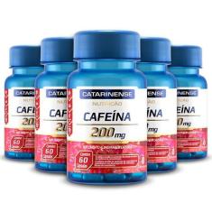 Kit 5 Cafeína 200mg Catarinense Pharma 60 cápsulas